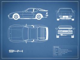 Porsche 944 Turbo-Blue #RGN112781