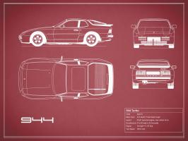 Porsche 944 Turbo-Maroon #RGN112782