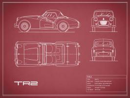 Triumph TR2-Maroon #RGN112794 Triumph TR2-Maroon #RGN112794