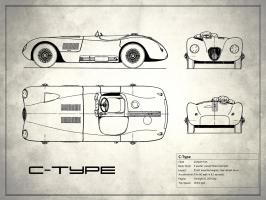 Jaguar C-Type White #RGN113201