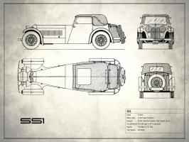 Jaguar SS-100 White #RGN113203