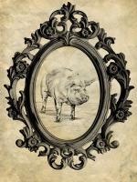 Framed Pig #89764