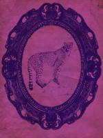 Framed Cheetah in Violet #89766 Framed Cheetah in Violet #89766
