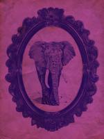 Framed Elephant in Violet #89769 Framed Elephant in Violet #89769
