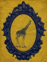 Framed Giraffe in Yellow #89776 Framed Giraffe in Yellow #89776