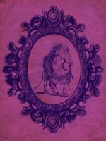 Framed Lion in Violet #89778