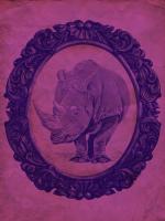Framed Rhinoceros in Violet #89781 Framed Rhinoceros in Violet #89781