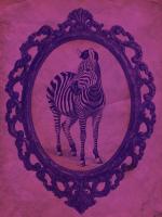 Framed Zebra in Violet #89784