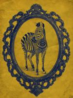Framed Zebra in Yellow #89785 Framed Zebra in Yellow #89785