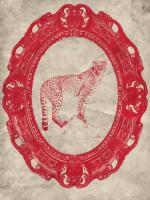 Framed Cheetah in Crimson #89788