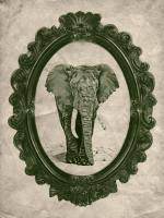 Framed Elephant in Evergreen #89790