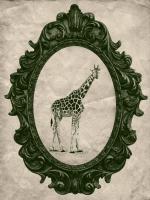 Framed Giraffe in Evergreen #89796