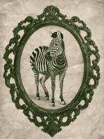 Framed Zebra in Evergreen #89805