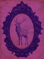 Framed Elk in Violet #89817