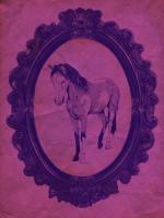Framed Paint Horse in Violet #89820