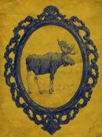 Framed Moose in Yellow #89824