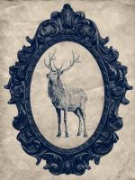 Framed Elk in Navy #89837