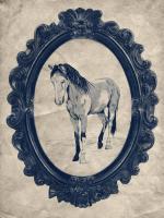Framed Paint Horse in Navy #89840