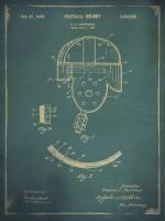 Vintage Football Helmet Patent Blue #90016