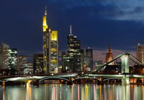 Frankfurt Main Skyline Abend #IG 5173 Frankfurt Main Skyline Abend #IG 5173