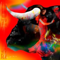 Cabeza de Toro Roja #IG 7073 Cabeza de Toro Roja #IG 7073