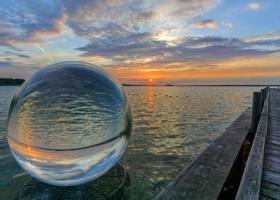 Kugelwelt Sonnenuntergang am See #IG 7754