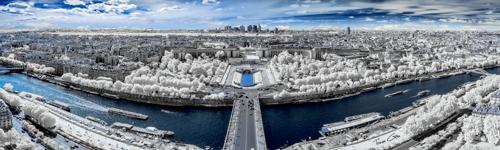 Trocadero Panorama, Shot from Eiffel Tower, Paris - Infrared Photography #IG 8165 Trocadero Panorama, Shot from Eiffel Tower, Paris - Infrared Photography #IG 8165